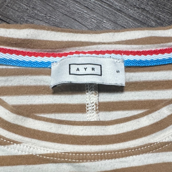 AYR Beige and White Striped Long Sleeve Top - Picture 7 of 11